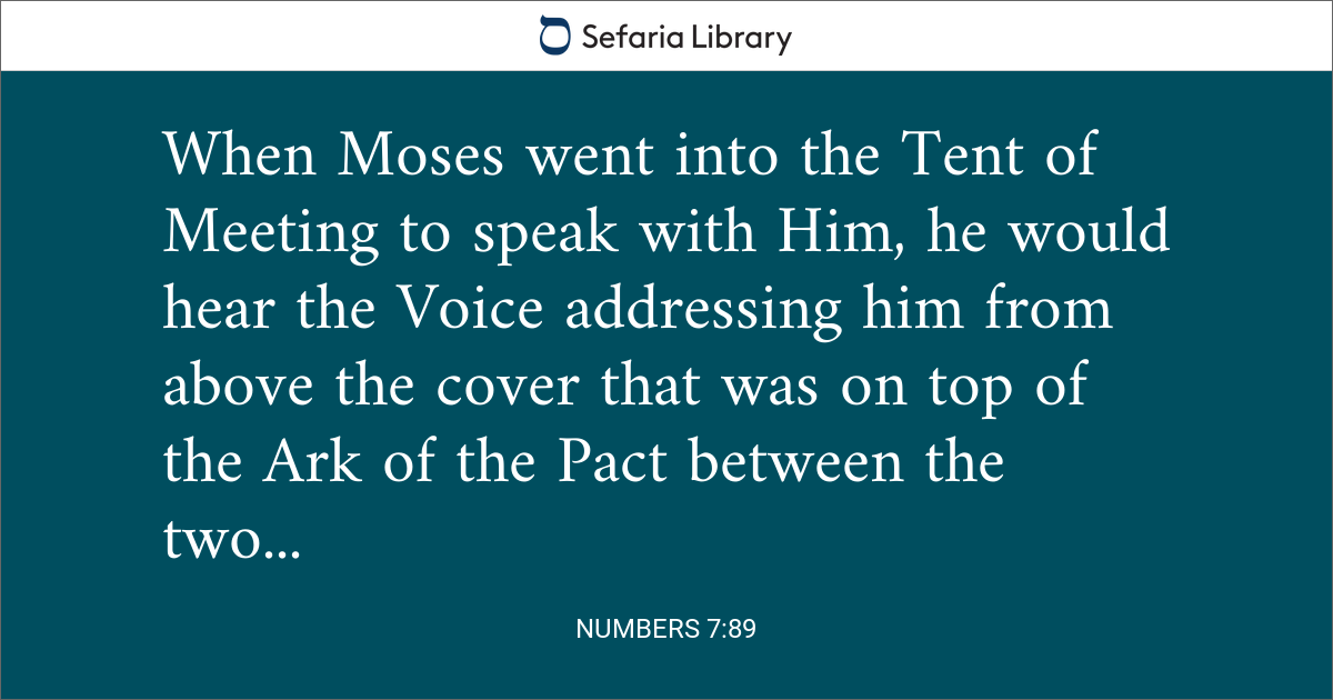 Numbers 7:89