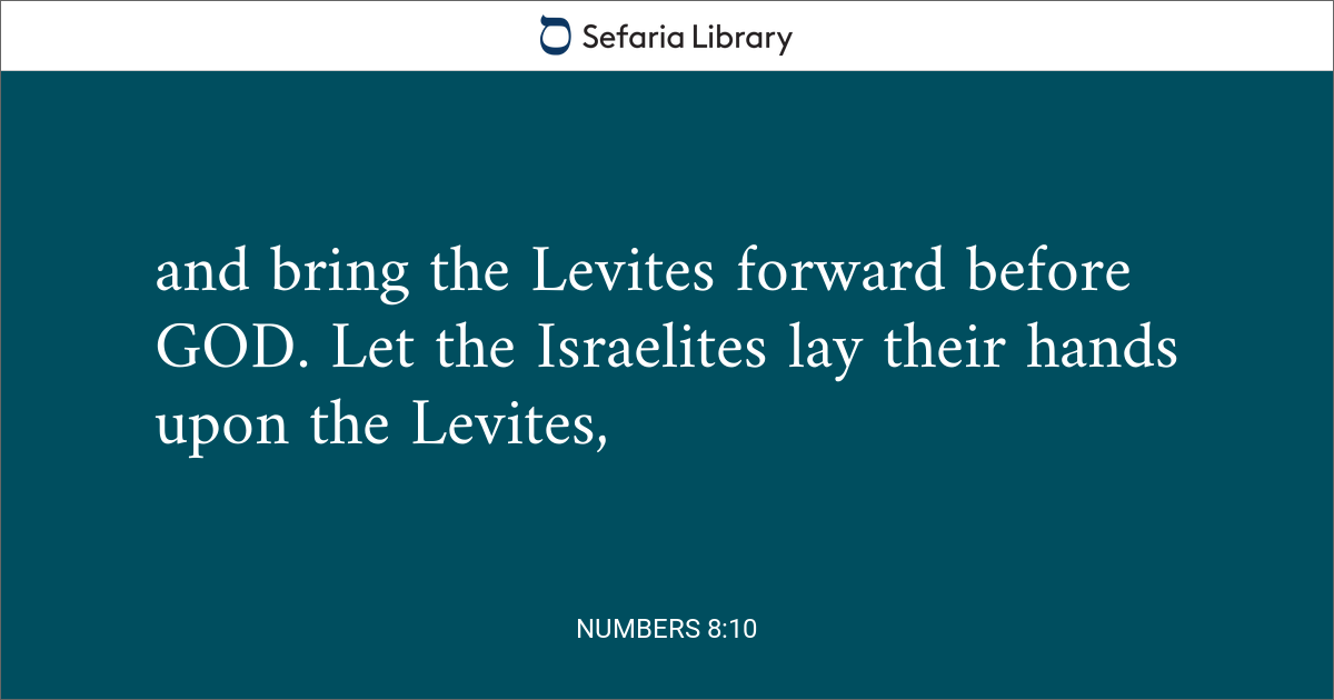 Numbers 8:10 | Sefaria Library