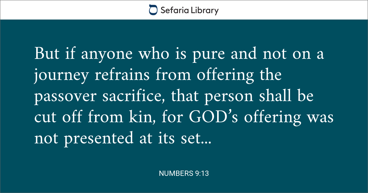 Numbers 9:13