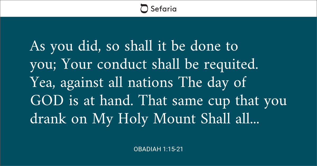 Obadiah 1 15 21