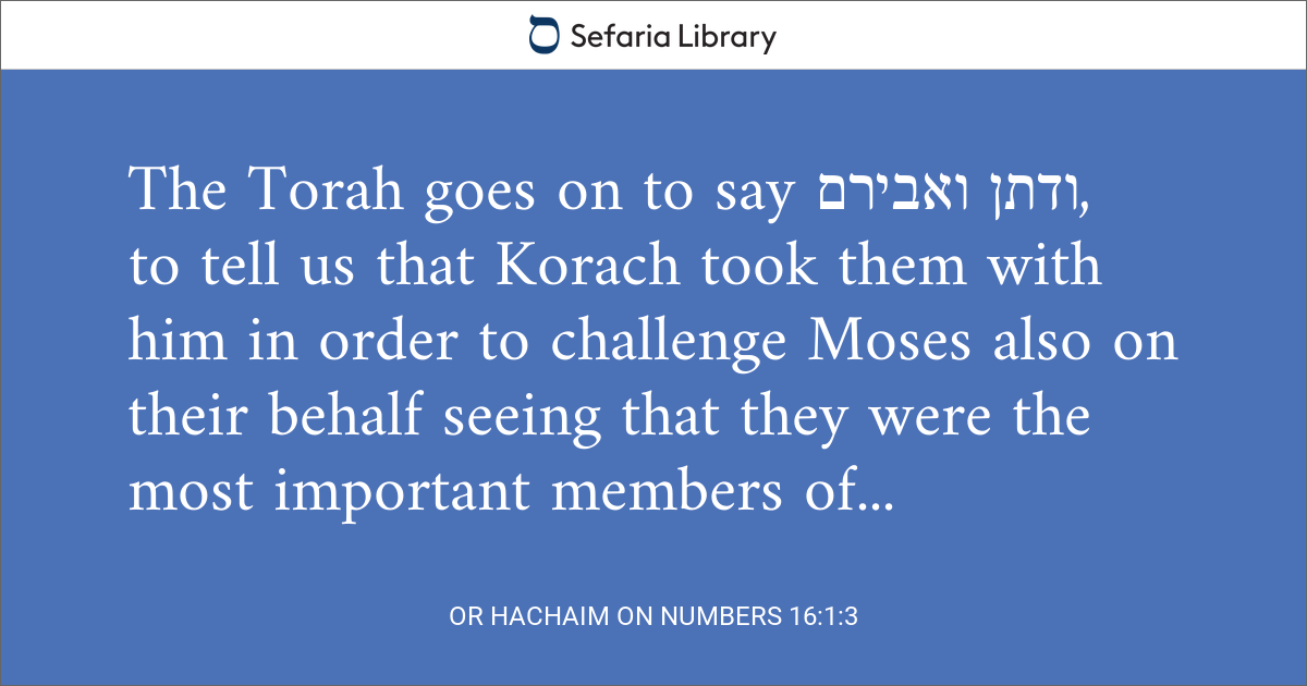 Numbers 16 1 3 Kjv