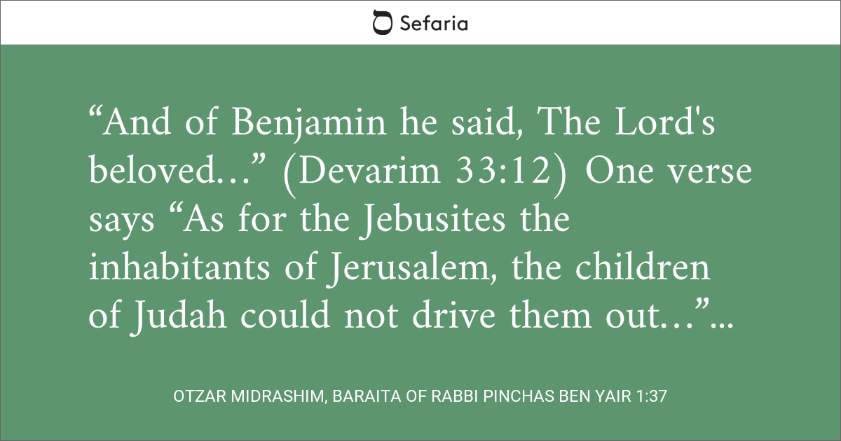 Otzar Midrashim, Baraita of Rabbi Pinchas Ben Yair 137