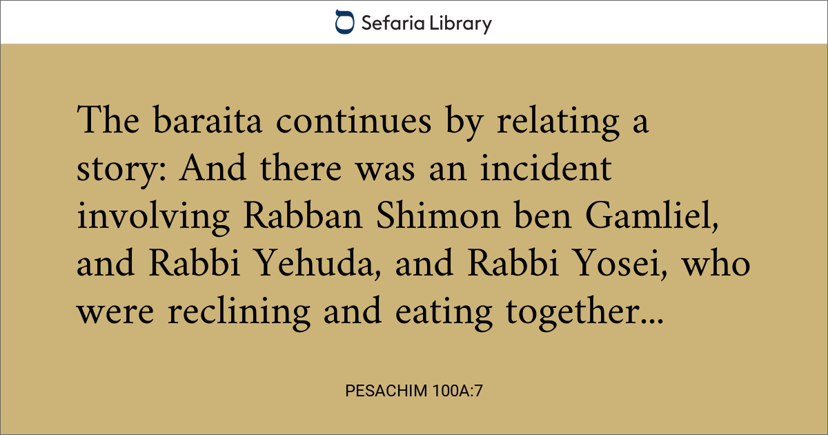 Pesachim 100a:7