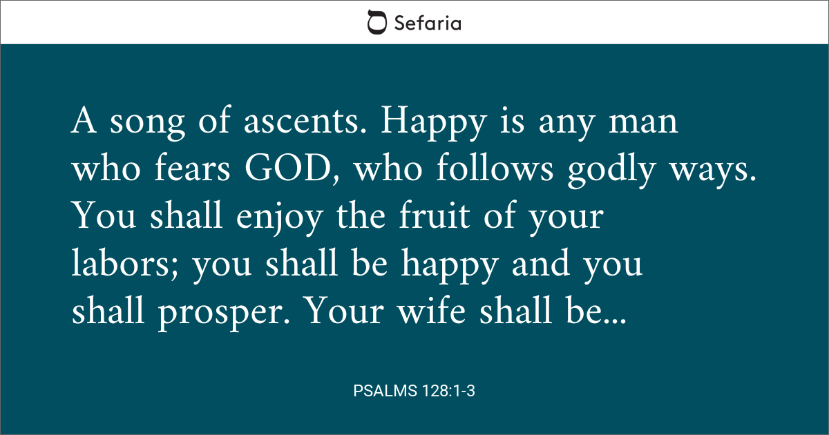 Psalm 128 1 3 Niv