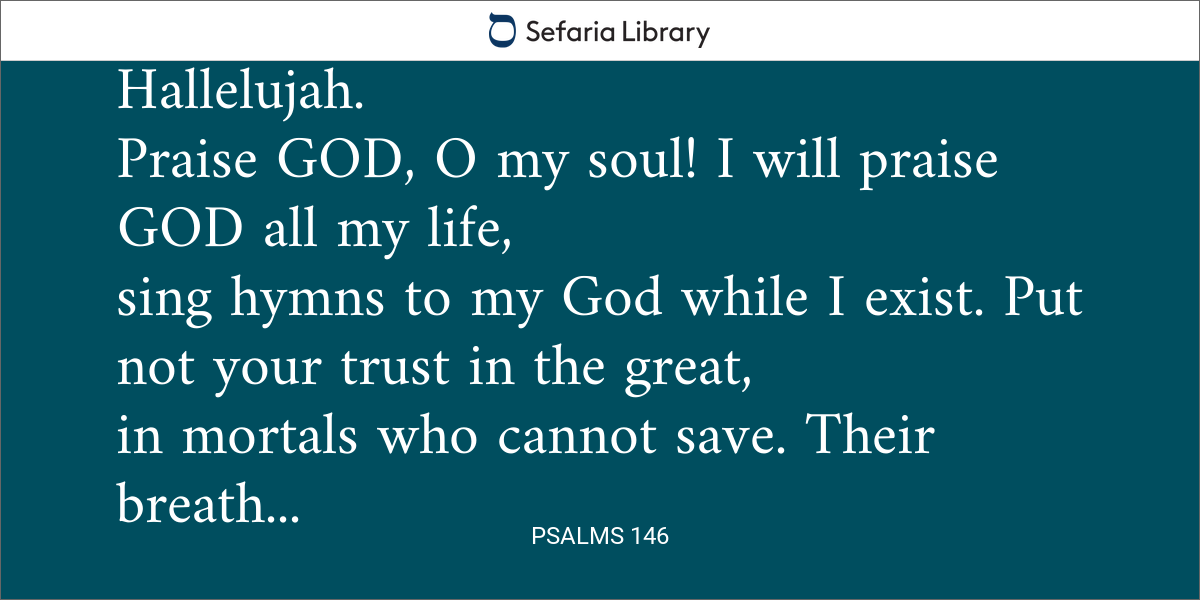 Psalms 146 | The Sefaria Library