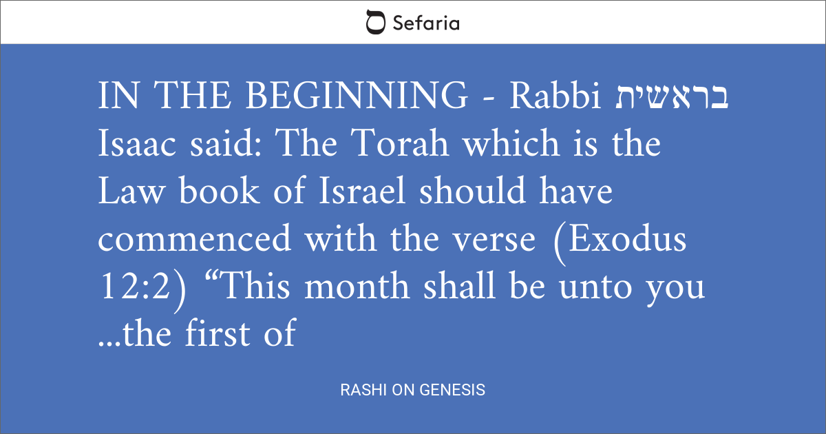 Rashi on Genesis