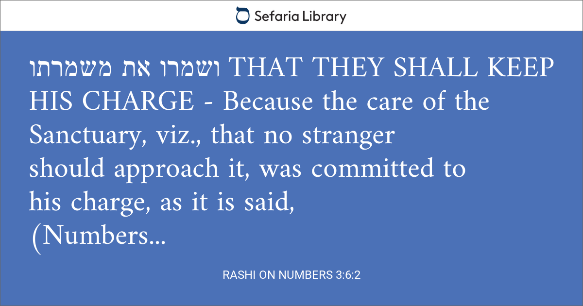 Rashi On Numbers 3 6 2