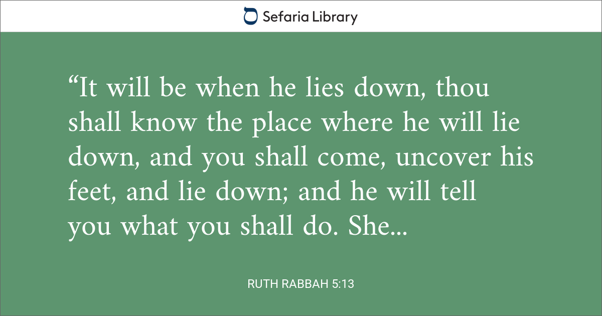 Ruth Rabbah 5:13 | Sefaria Library