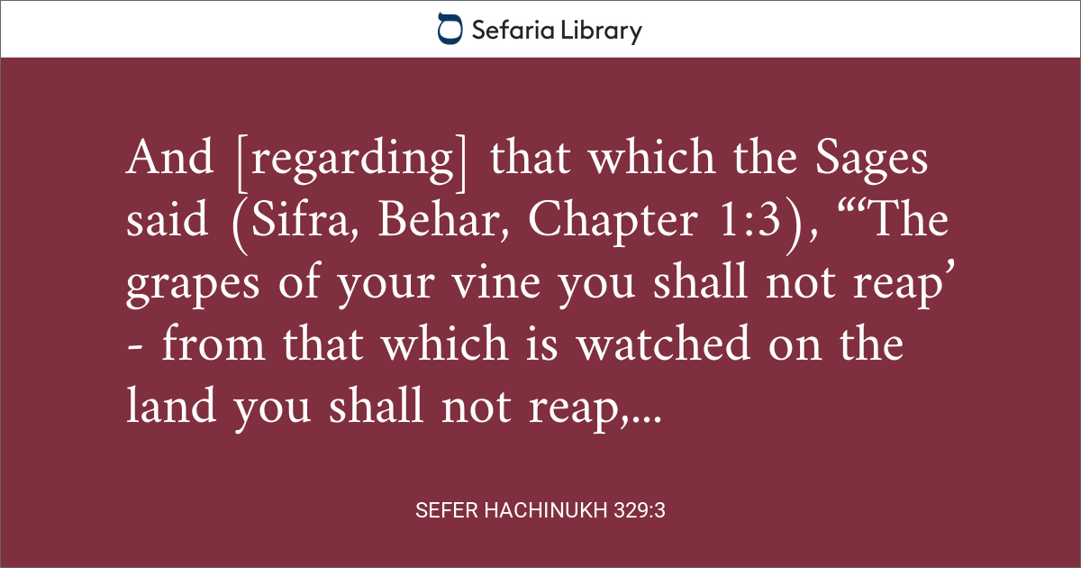Sefer HaChinukh 329:3 | Sefaria Library