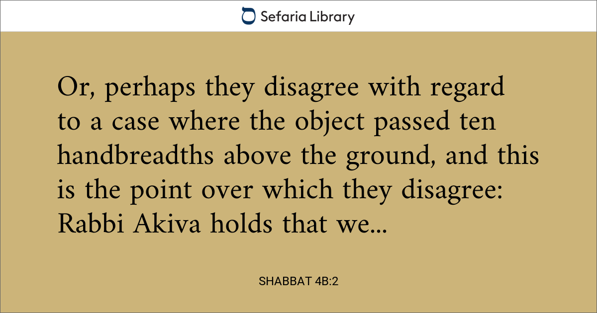 Shabbat 4b:2 | Sefaria Library