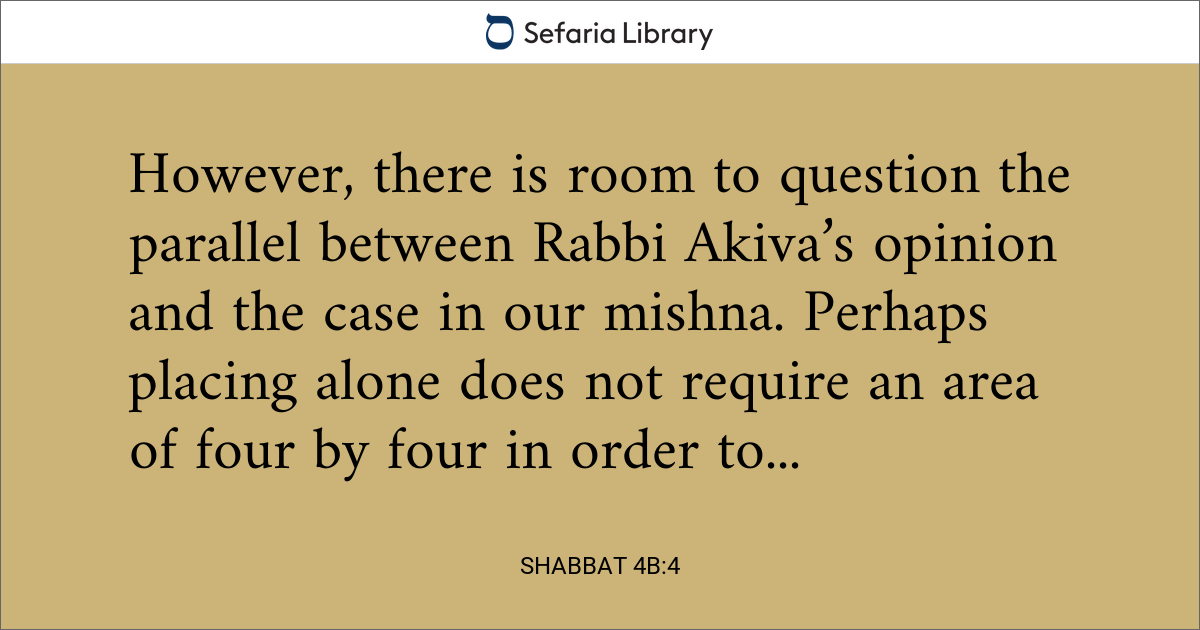 Shabbat 4b:4 | Sefaria Library
