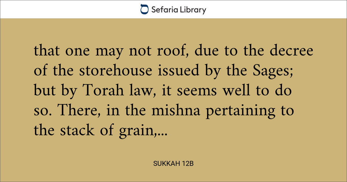 Sukkah 12b | Sefaria Library