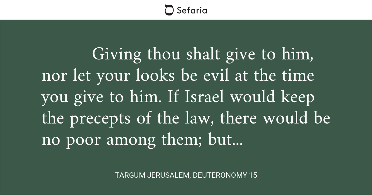 Targum Jerusalem, Deuteronomy 15