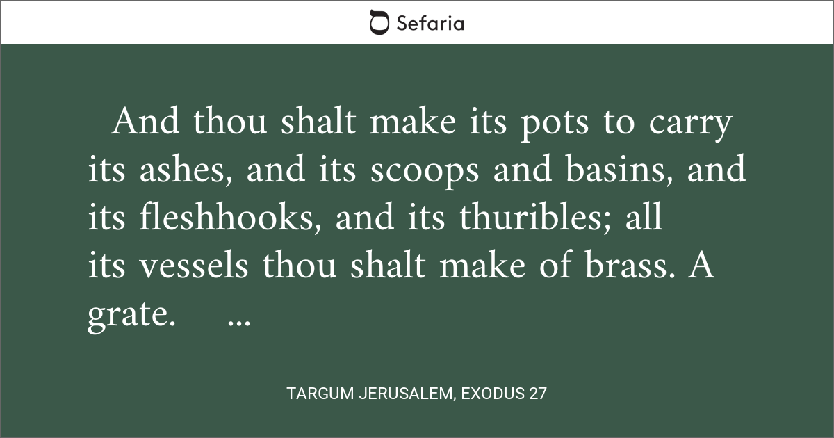 Targum Jerusalem, Exodus 27