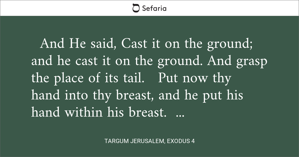 Targum Jerusalem, Exodus 4