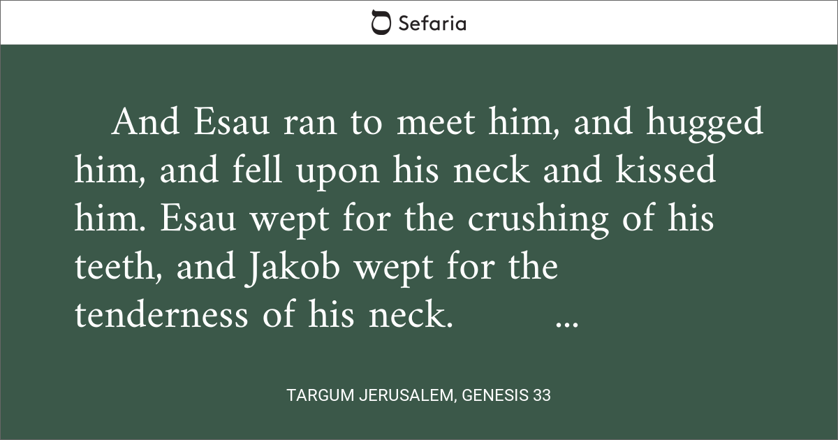 Targum Jerusalem, Genesis 33
