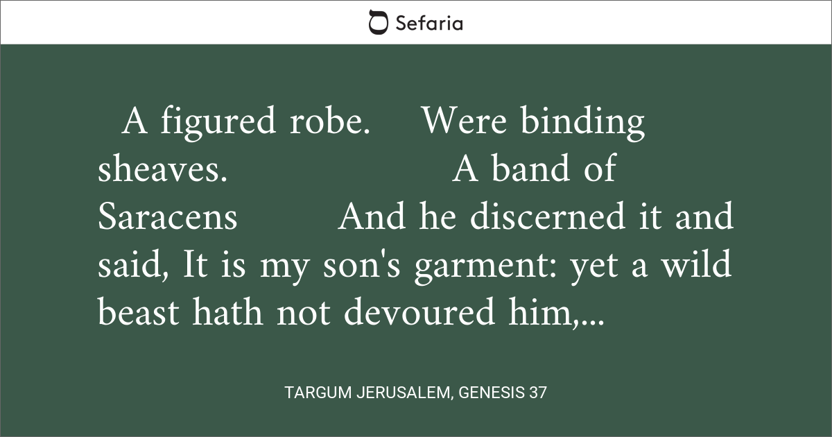 Targum Jerusalem, Genesis 37