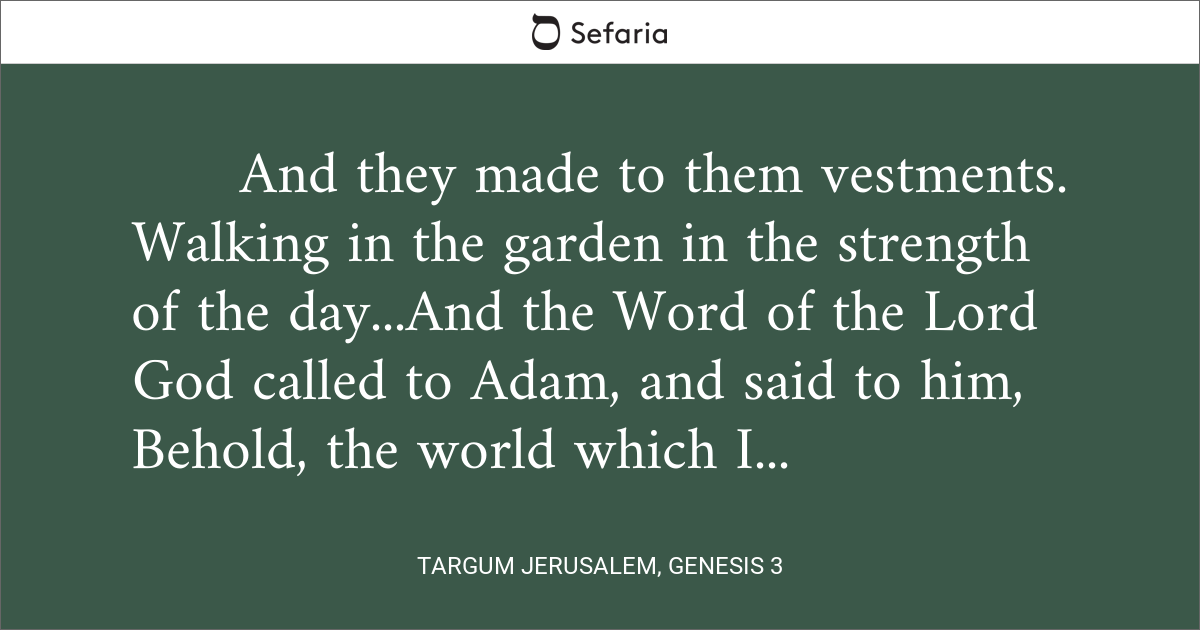 Targum Jerusalem, Genesis 3