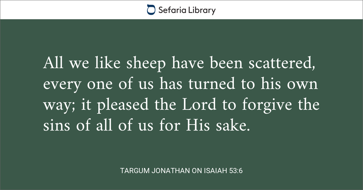 Targum jonathan on isaiah 53 6