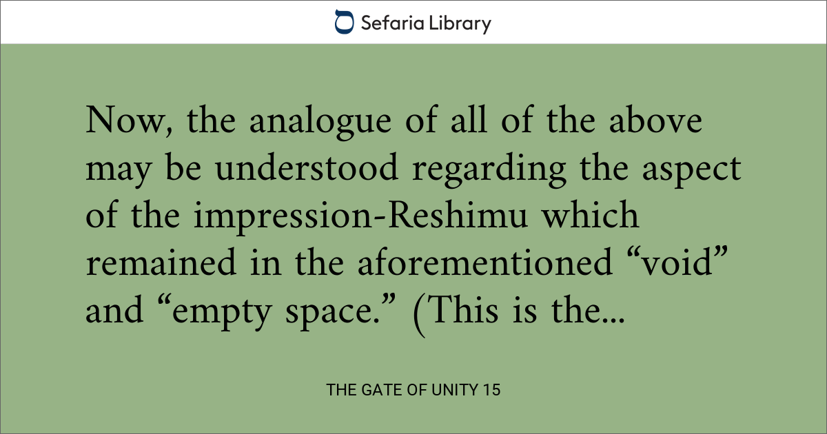 The Gate of Unity 15 | Sefaria Library