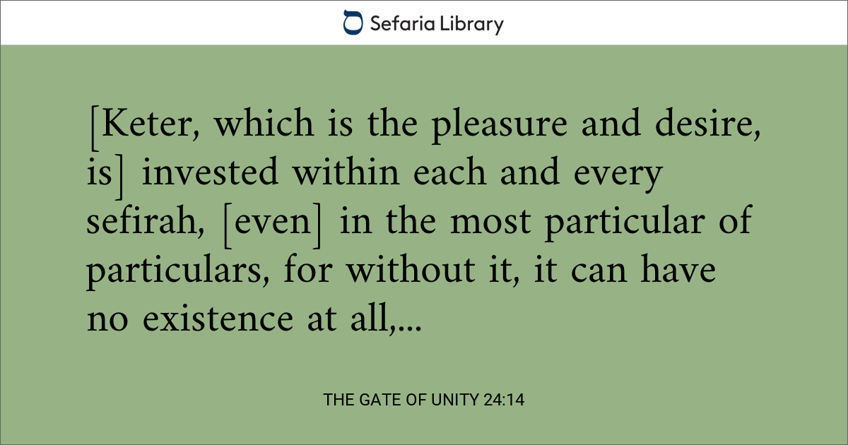 The Gate of Unity 24:14 | Sefaria Library