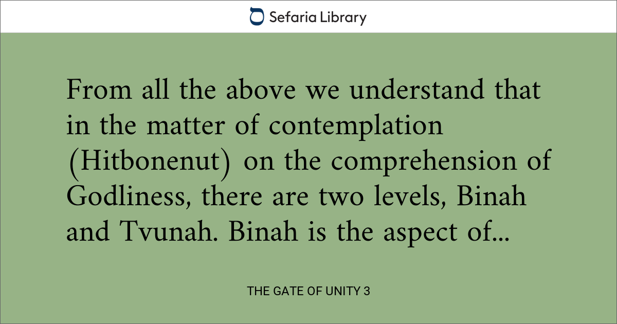 The Gate of Unity 3 | Sefaria Library