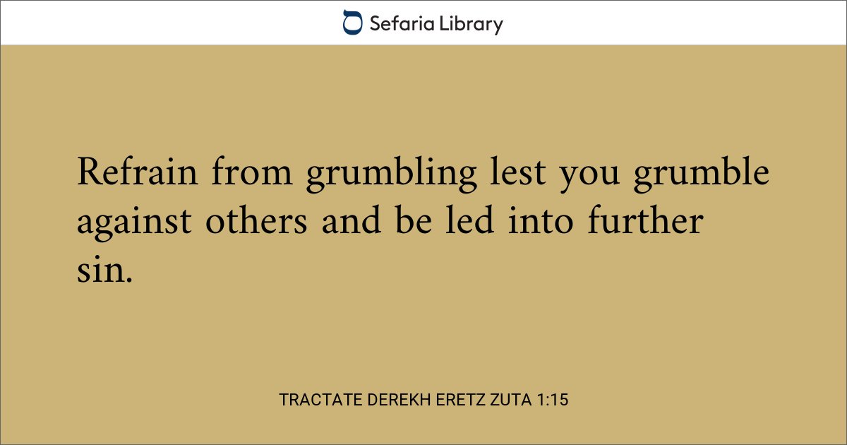 Tractate Derekh Eretz Zuta 1:15 | Sefaria Library