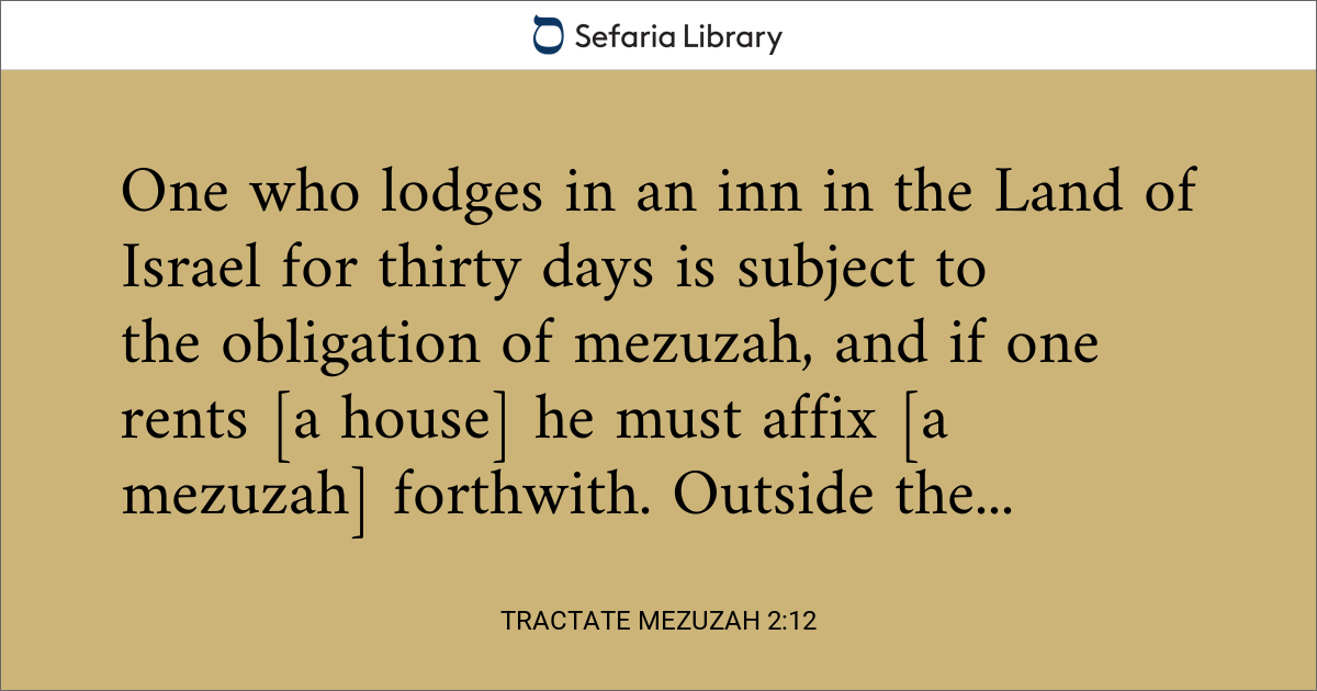 Tractate Mezuzah 2:12 | Sefaria Library