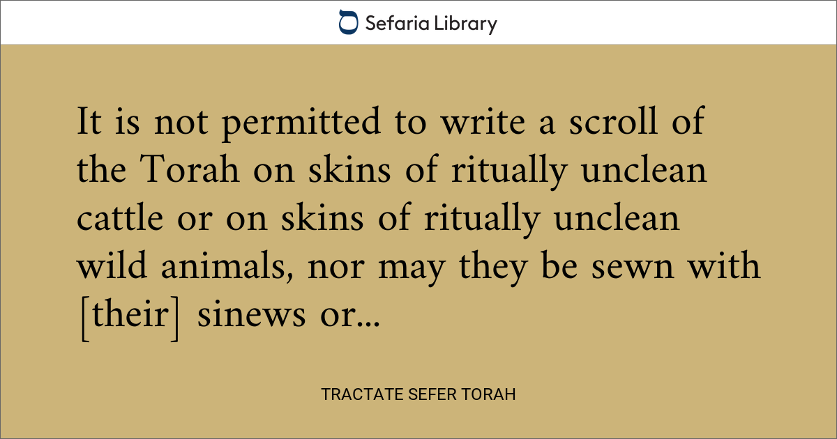 Tractate Sefer Torah | Sefaria Library