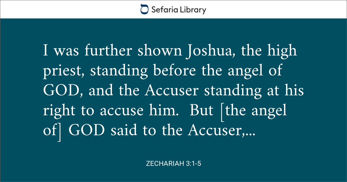 Zechariah 3:1-5 | Sefaria Library