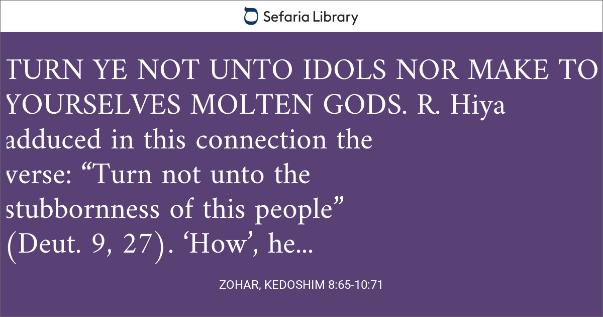 Zohar, Kedoshim 8:65-10:71 | Sefaria Library